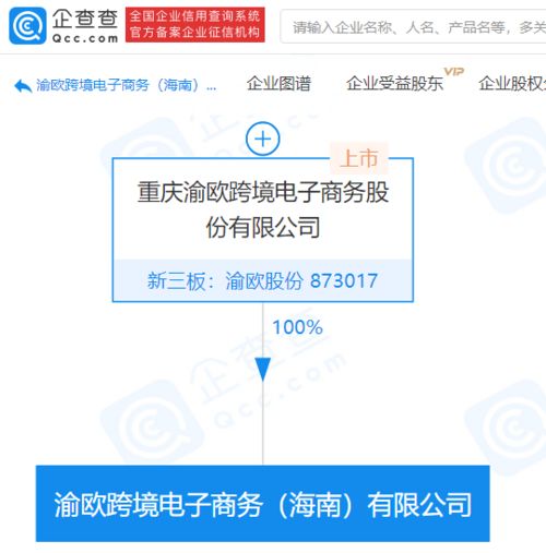 渝歐股份拓展業務版圖，新設跨境電子商務公司涉足域名注冊與信息服務